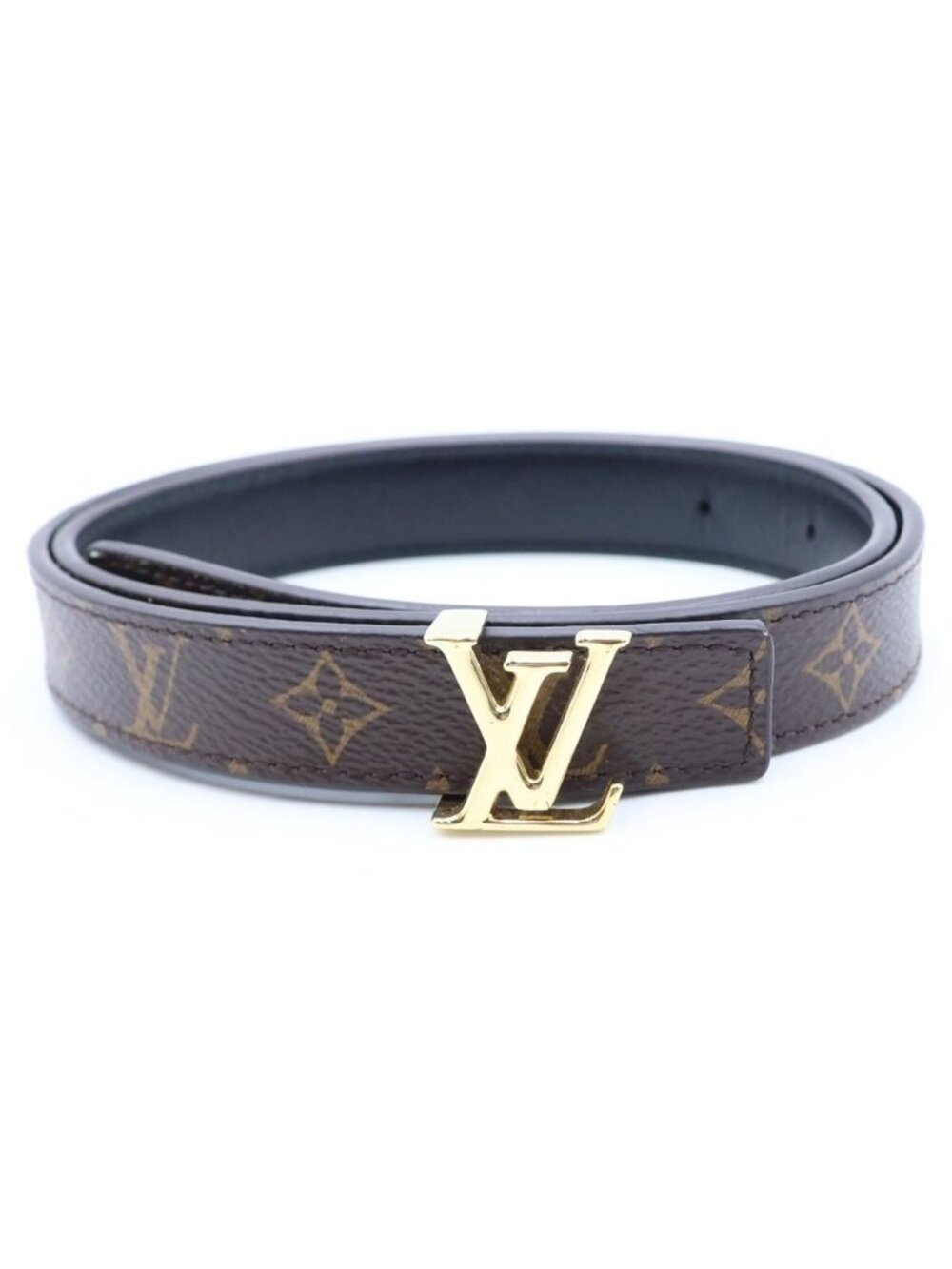 Louis Vuitton LV Iconic Reversible Monogram Canvas Calfskin Brown Noir Belt